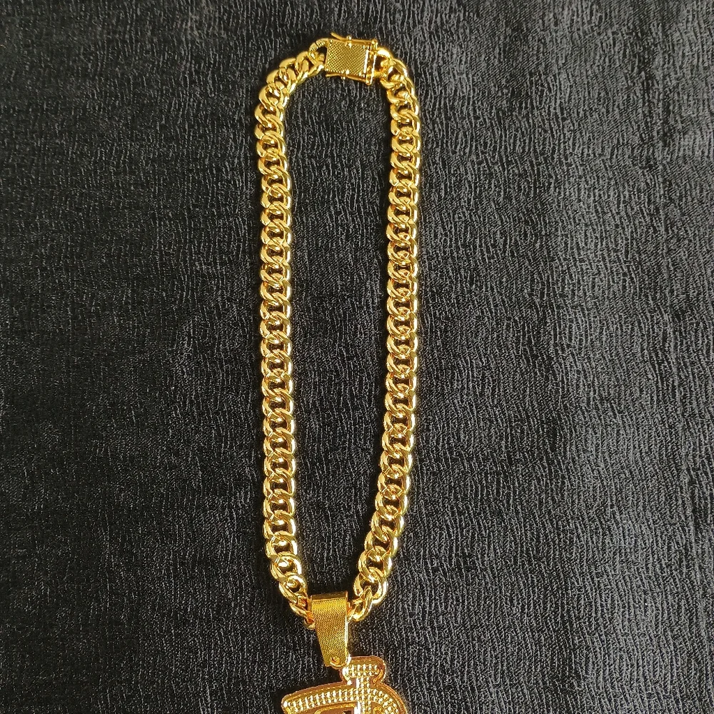 Philadelphia Eagles Necklace Pendant Cuban Chain Link Football NFL Jewelry
